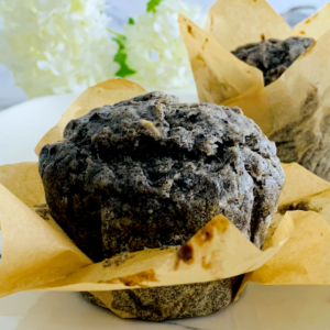 black sesame muffin