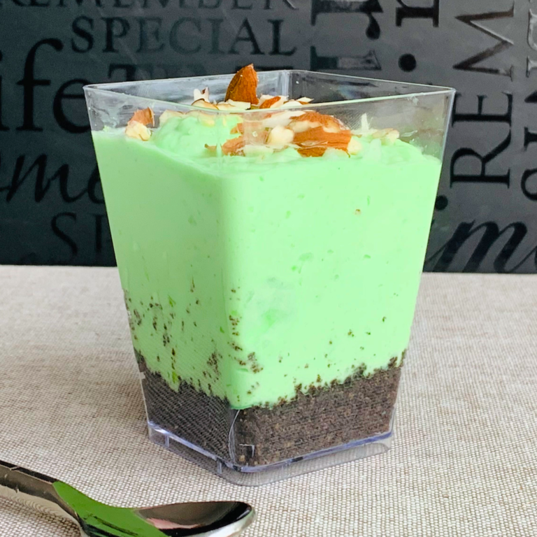 pandan coconut mousse