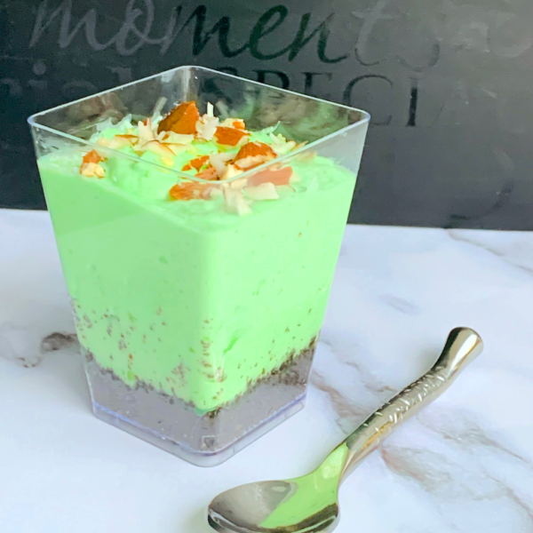 pandan coconut mousse