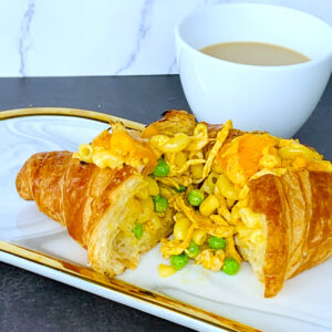 Thai curry chicken croissant boat
