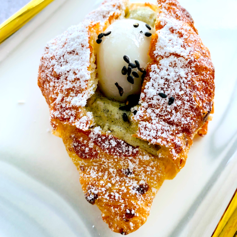 black sesame croissant