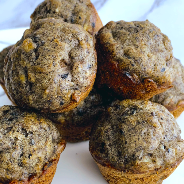 Black Sesame Banana Mini Muffins (Unsweetened) - Image 3