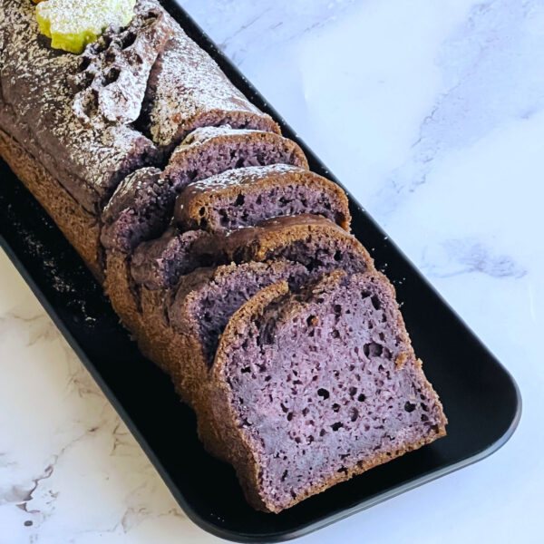 ube black bean cake