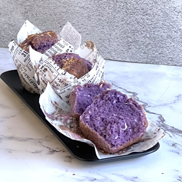 Ube / purple yam Coconut Muffins