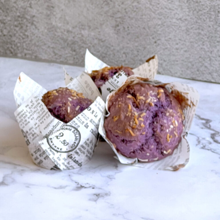 Ube / purple yam Coconut Muffins